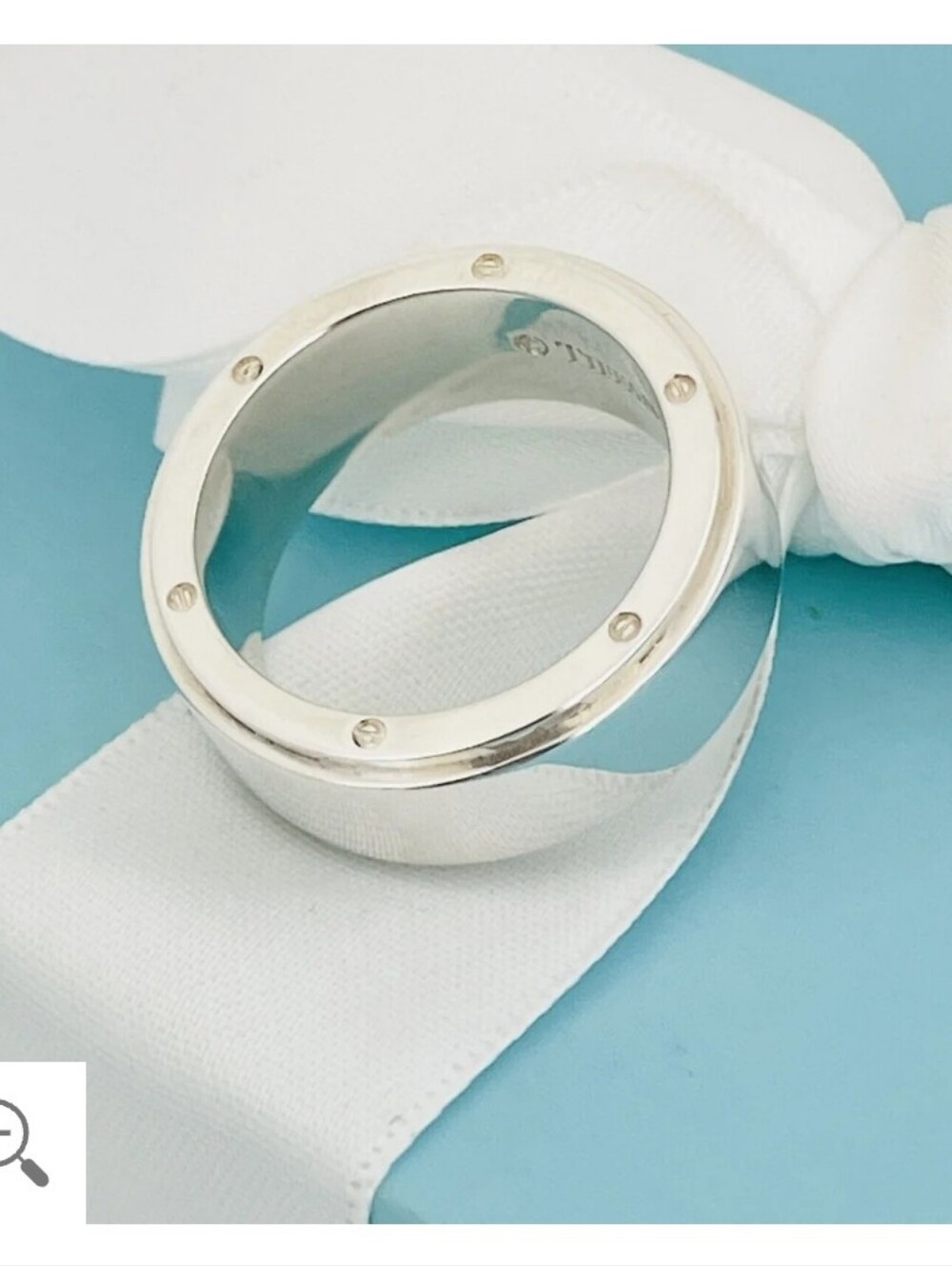 Tiffany & Co. Metropolis Screwhead Band Ring. Silver
